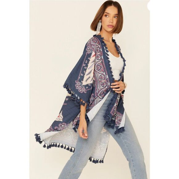 Tasha Polizzi Marrakesh Tile Print Duster - Picture 1 of 7
